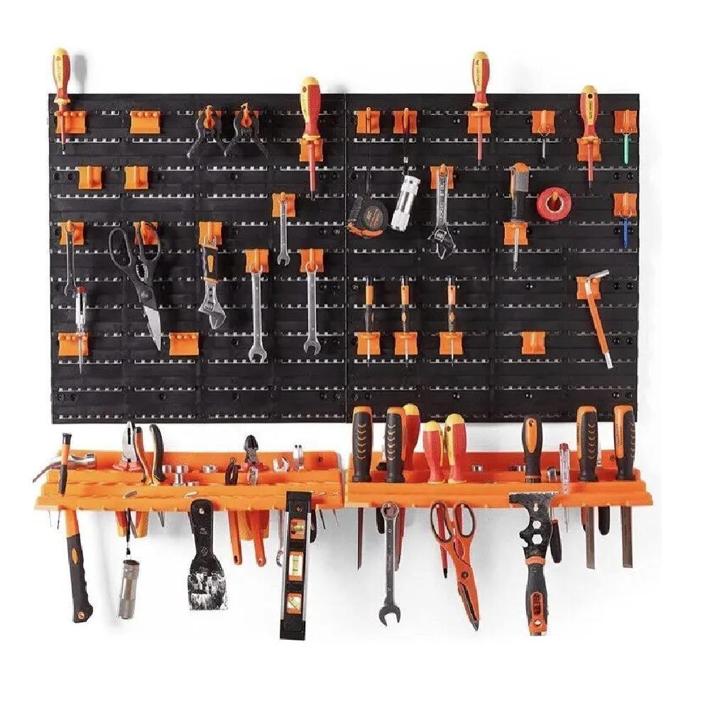 Gaveteiro Porta Ferramentas Estante Organizador De Bancada Chaves Prego Prateleira Multiuso 52 Peças Para Parede