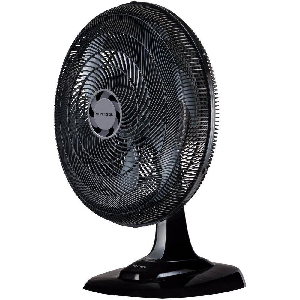 Miniatura Ventilador De Mesa 50cm Turbo 6 Pas Oscilante Premium Preto 220v