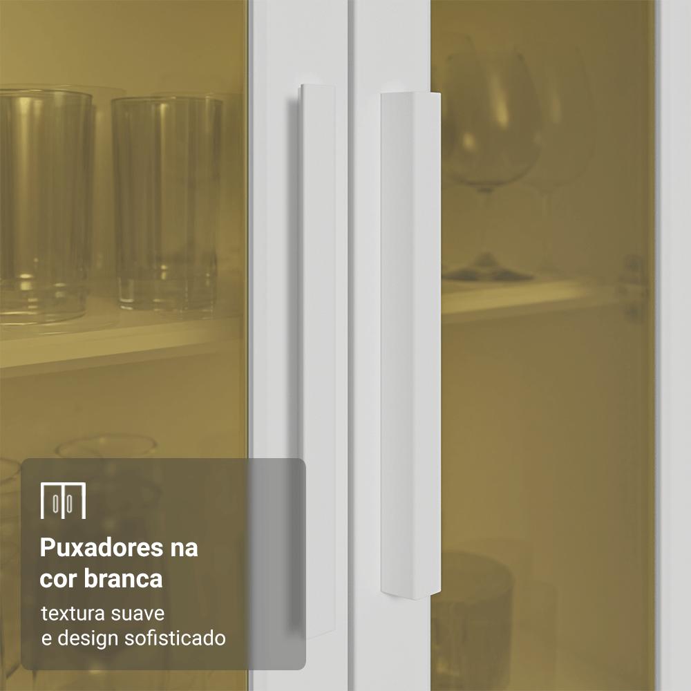 Armário de Cozinha Completa de Canto 100% MDF 447 cm Smart Madesa 02 Branco