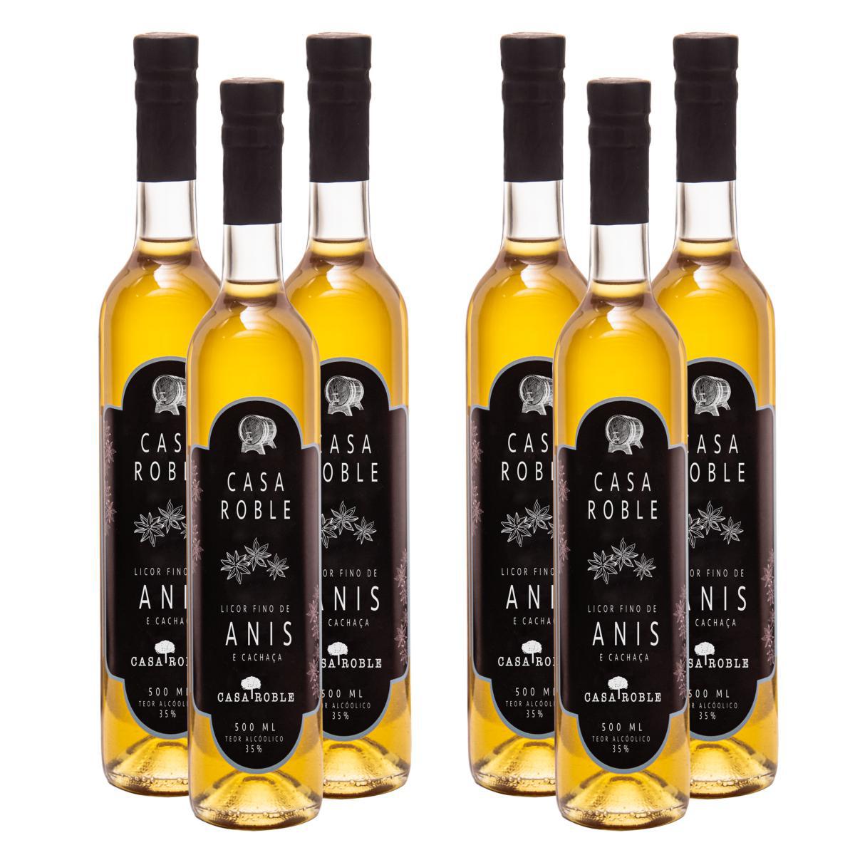 Miniatura Licor De Cachaça De Alambique - Roble Anis - 6 Un 500Ml