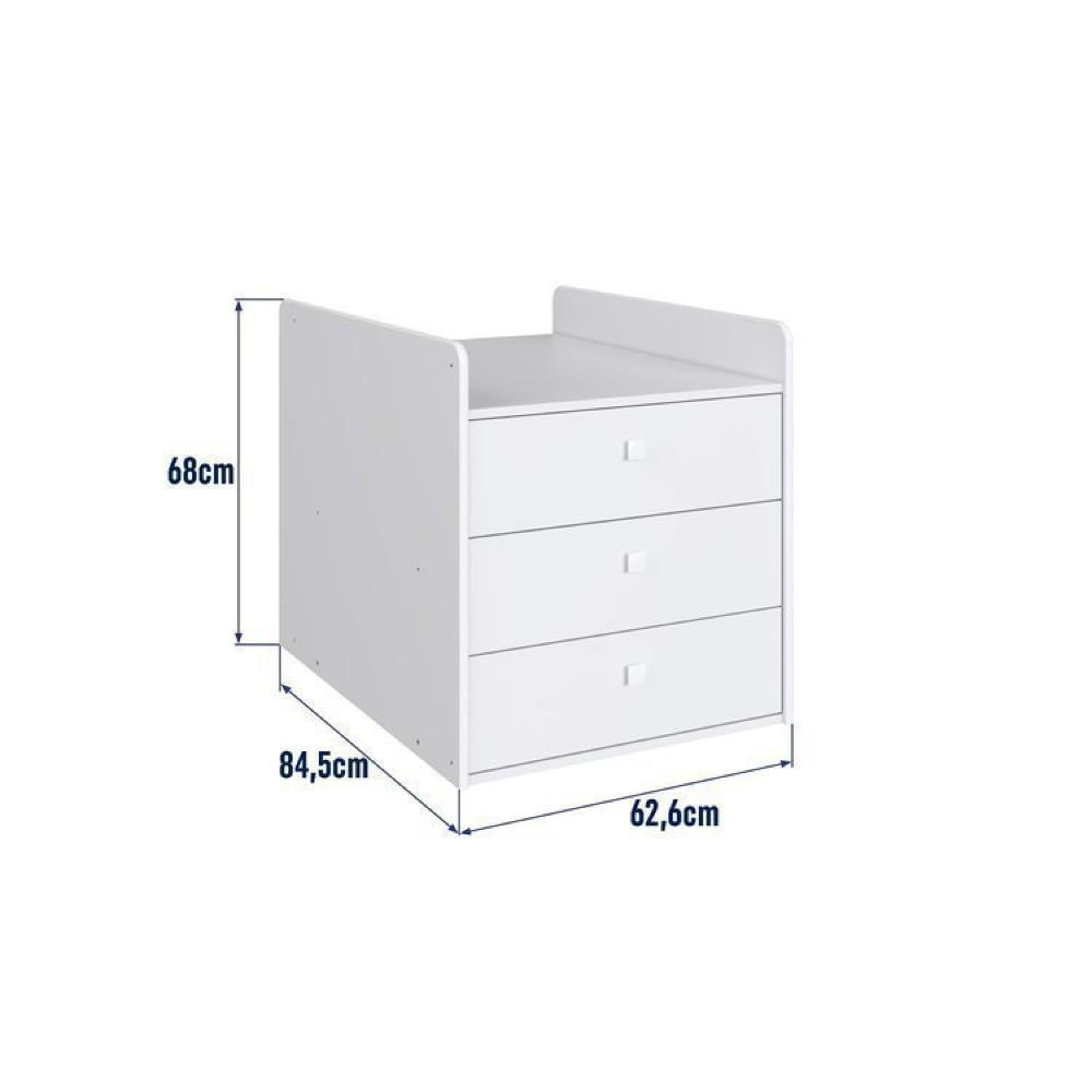 Berço Cama Multifuncional com Auxiliar 2 Colchões Branco