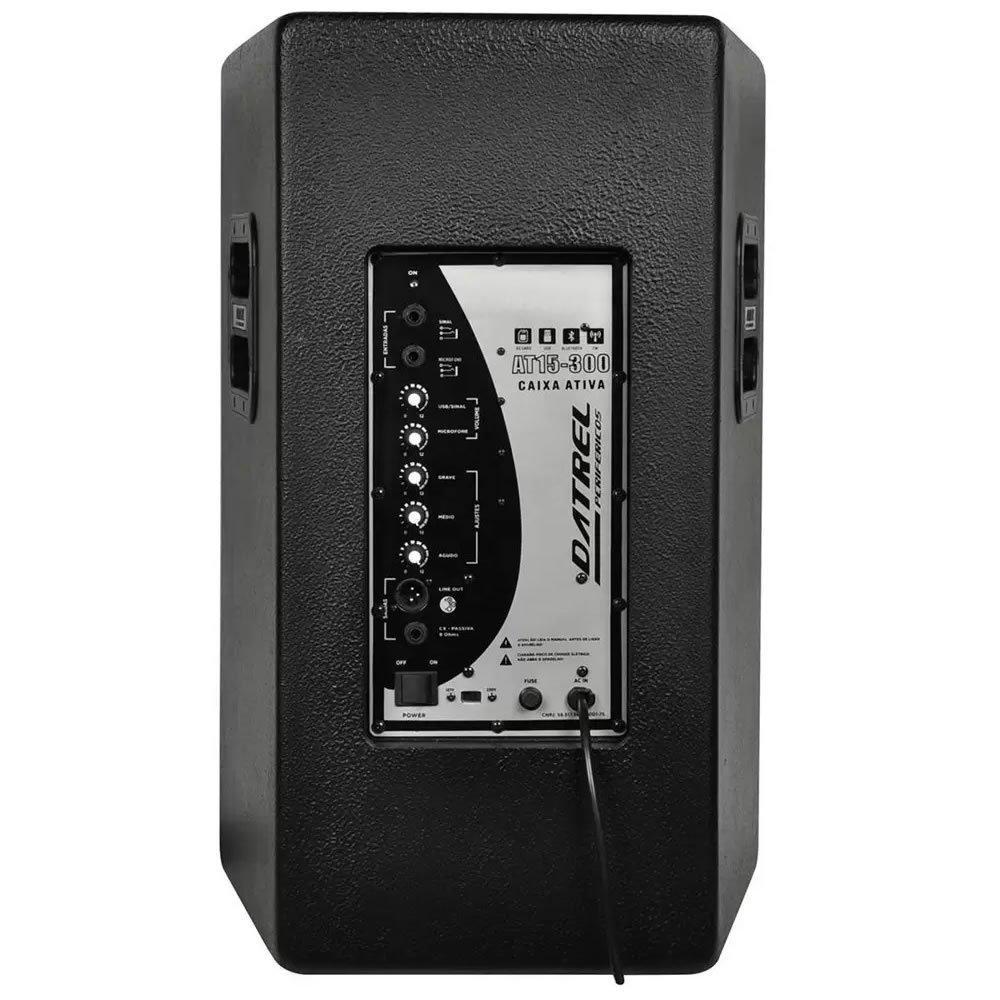 Miniatura Caixa De Som Ativa Datrel At15-300 300W 15 Pol Bivolt Preta