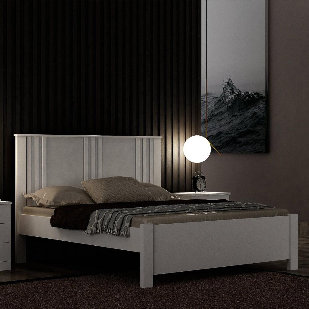 Miniatura Cama Casal Milano, para Colchão no Tamanho 1,38x1,88 Cm Branco