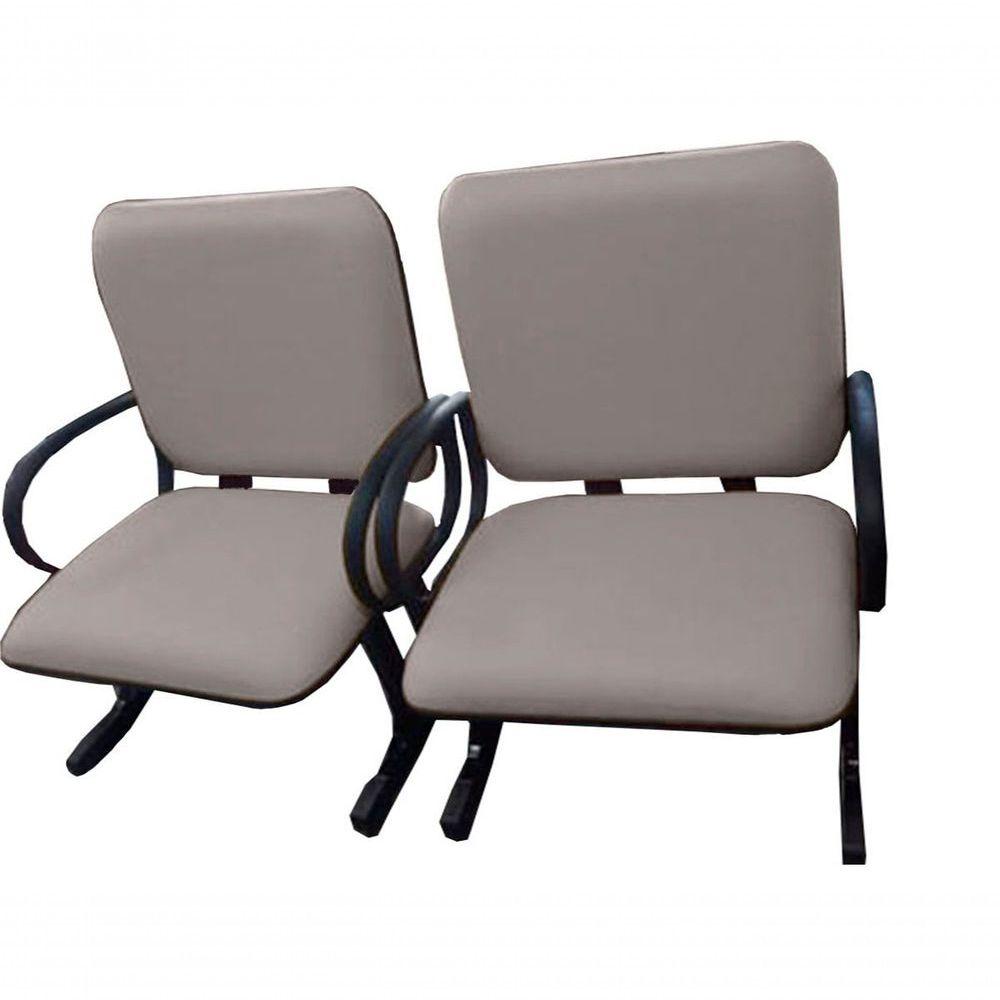 Miniatura 02 Cadeiras Para Escritório Para Obesos Até 250kg Cinza