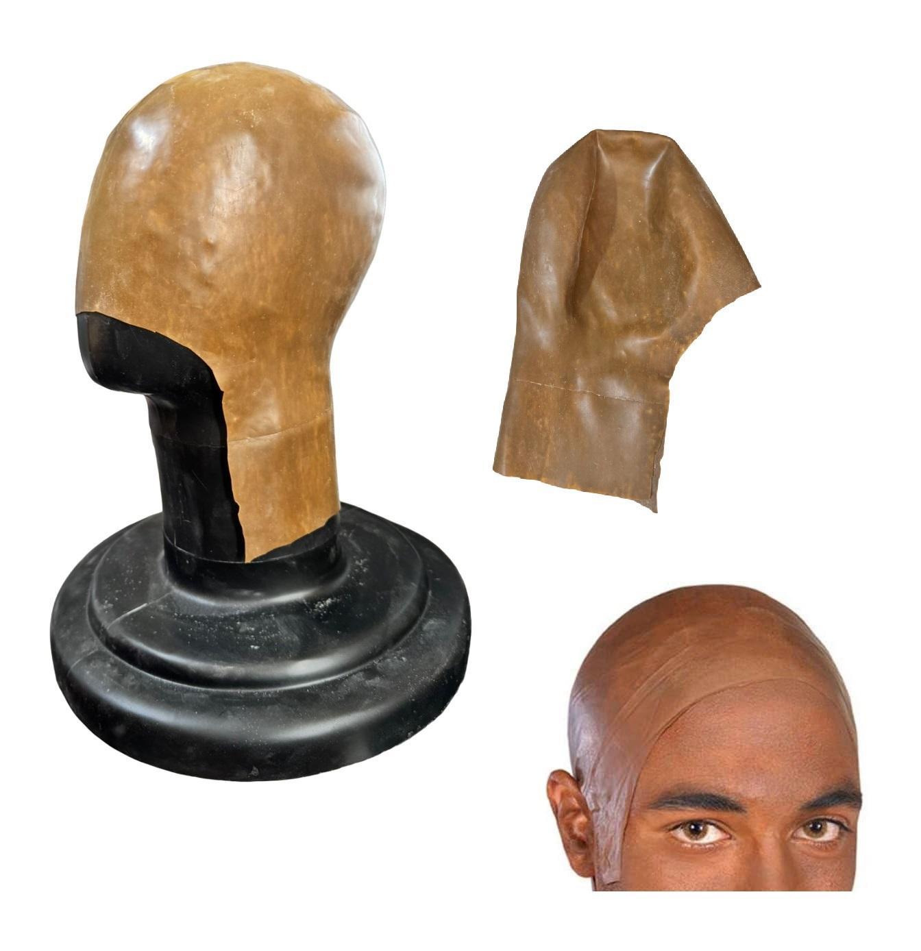 Miniatura Careca Falsa De Látex Marrom Para Personagens Filmes Teatro