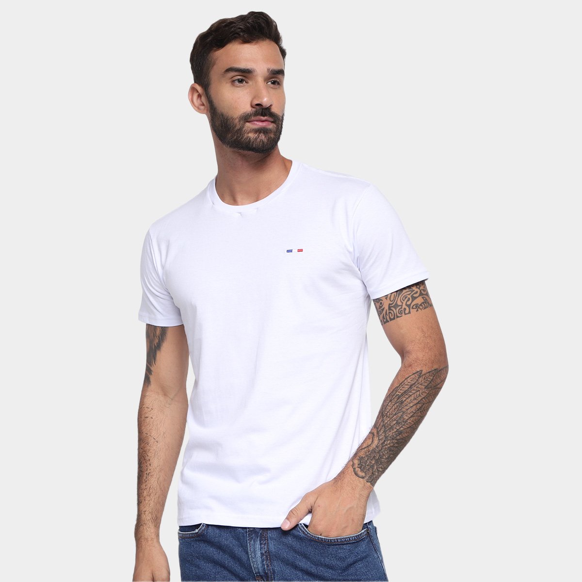 Miniatura Kit Camiseta Industrie França Masculina 3 Peças Preto+Branco - G