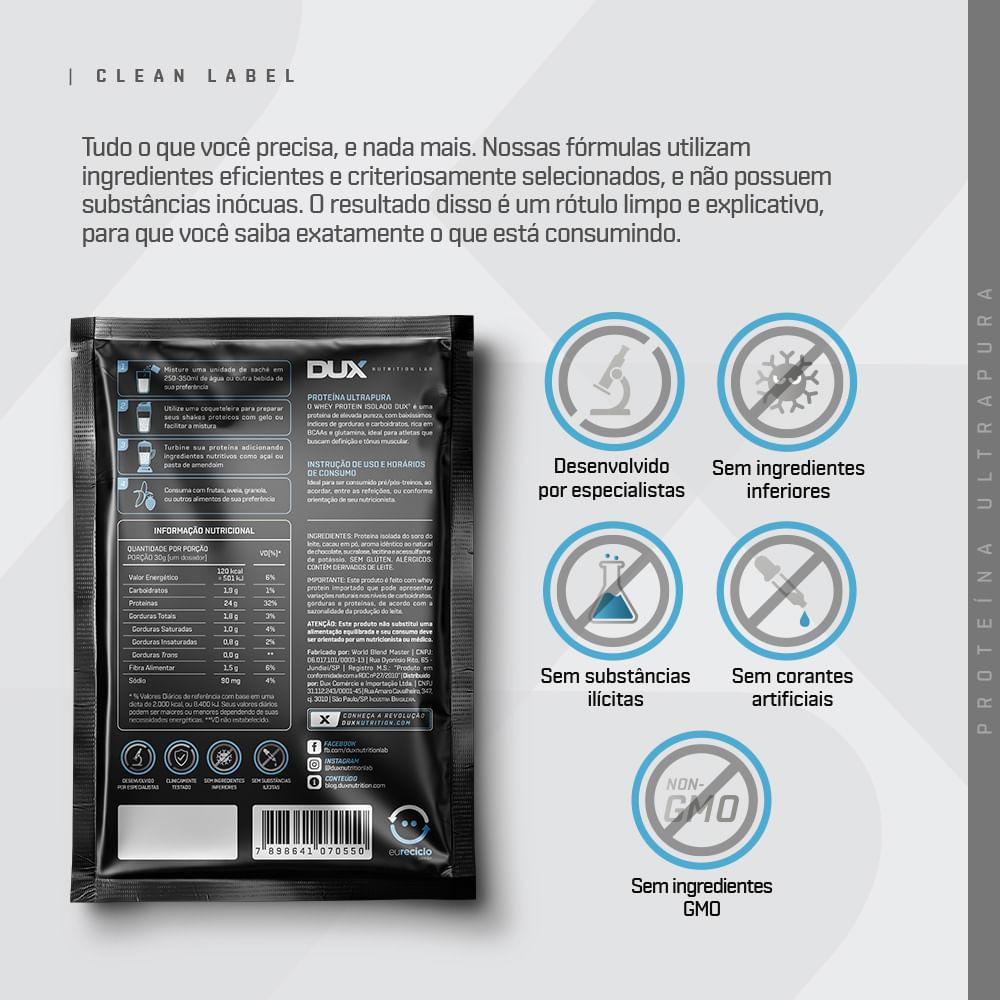 Miniatura Dux Whey Protein Isolado - Sachês Unitários 27G