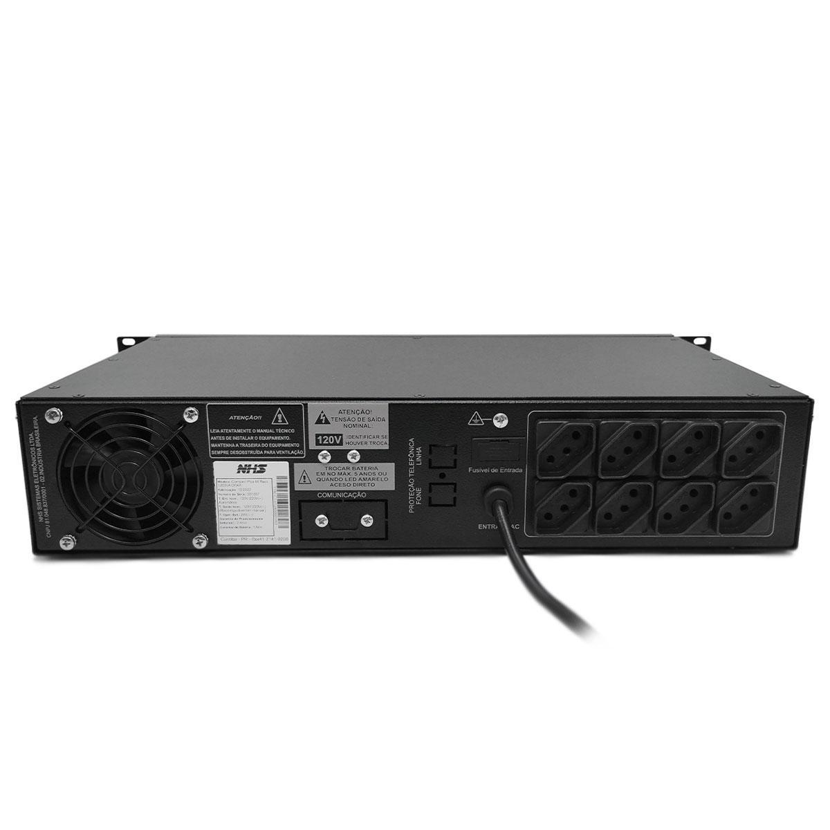 Miniatura Nobreak Nhs 1200Va Compact Plus Iii, Rack 2U, Entrada