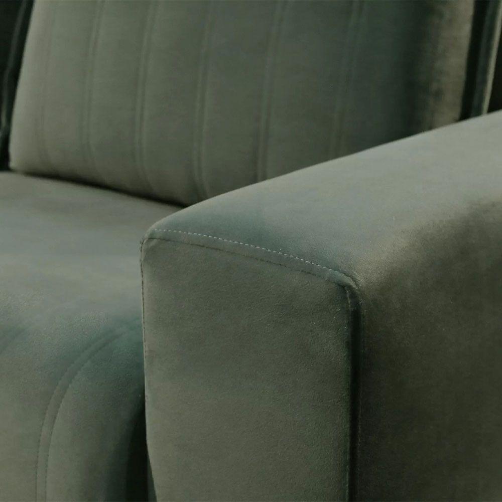 Conjunto 2 E 3 Lugares Lyon Luxo Veludo Jc Estofados Verde