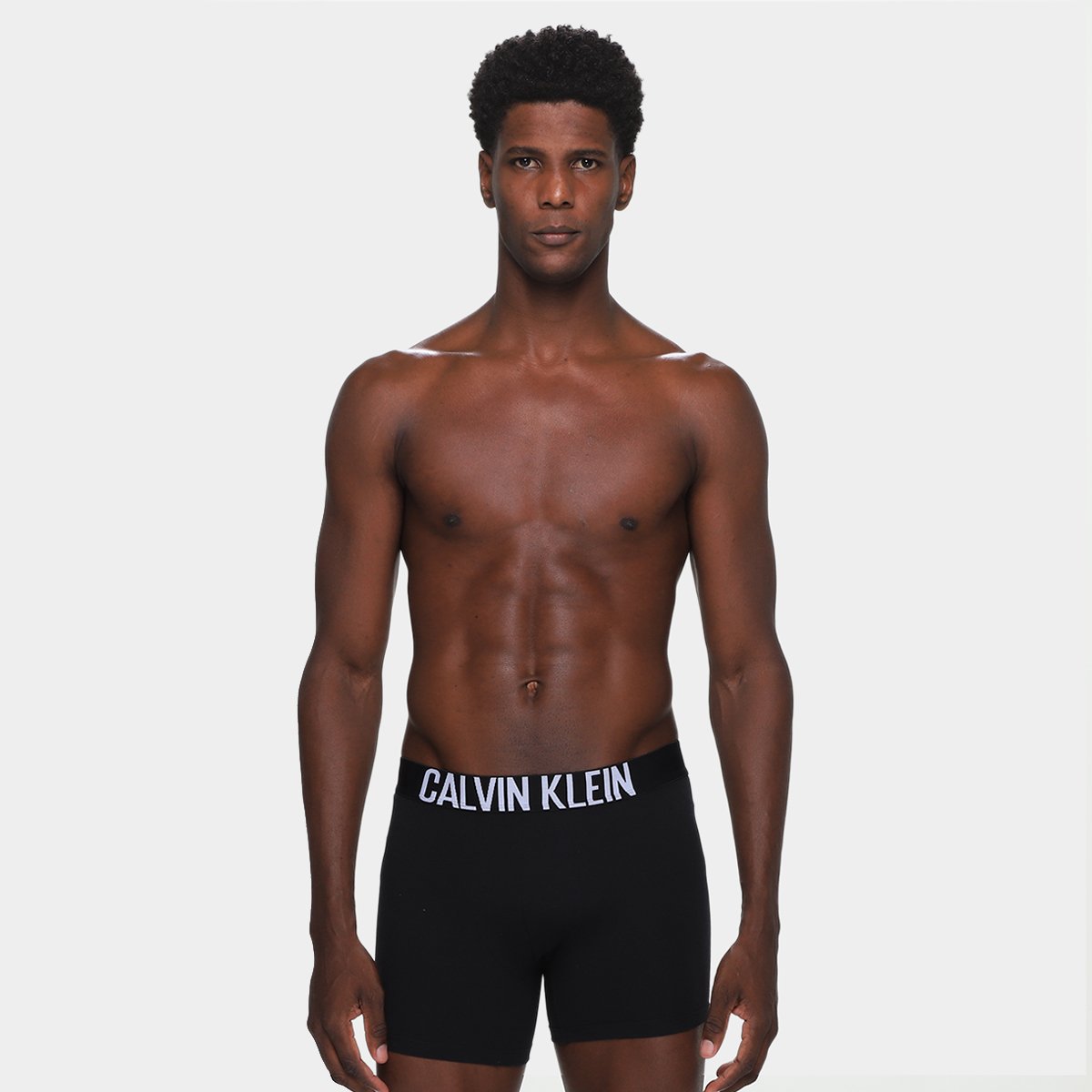 Miniatura Kit Cueca Boxer Calvin Klein Masculina - 2 Peças Preto+Vermelho - G