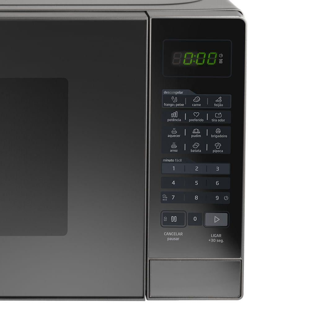 Miniatura Micro-ondas Midea 20L Porta Espelhada Minuto Fácil Prata MRAE22 220V