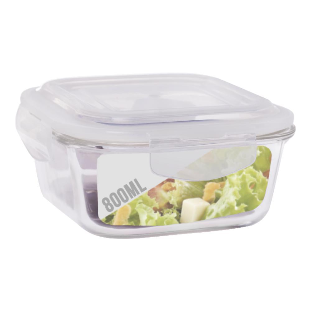 Miniatura Conjunto 10 Pote Vidro 800Ml Hermético Marmita Tampa 4 Trava