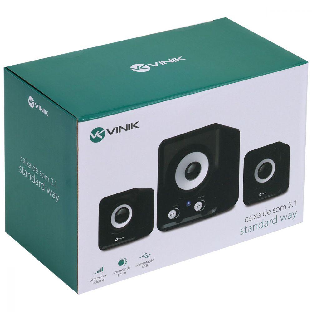 Caixa De Som 2.1 Standard Way 11w Subwoofer + 2 Caixas Satélite - Cxst11w