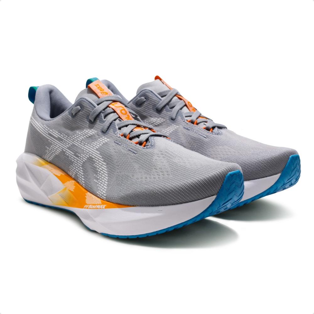 Miniatura Tênis Asics Novablast 5 Masculino Cinza / Laranja - 39