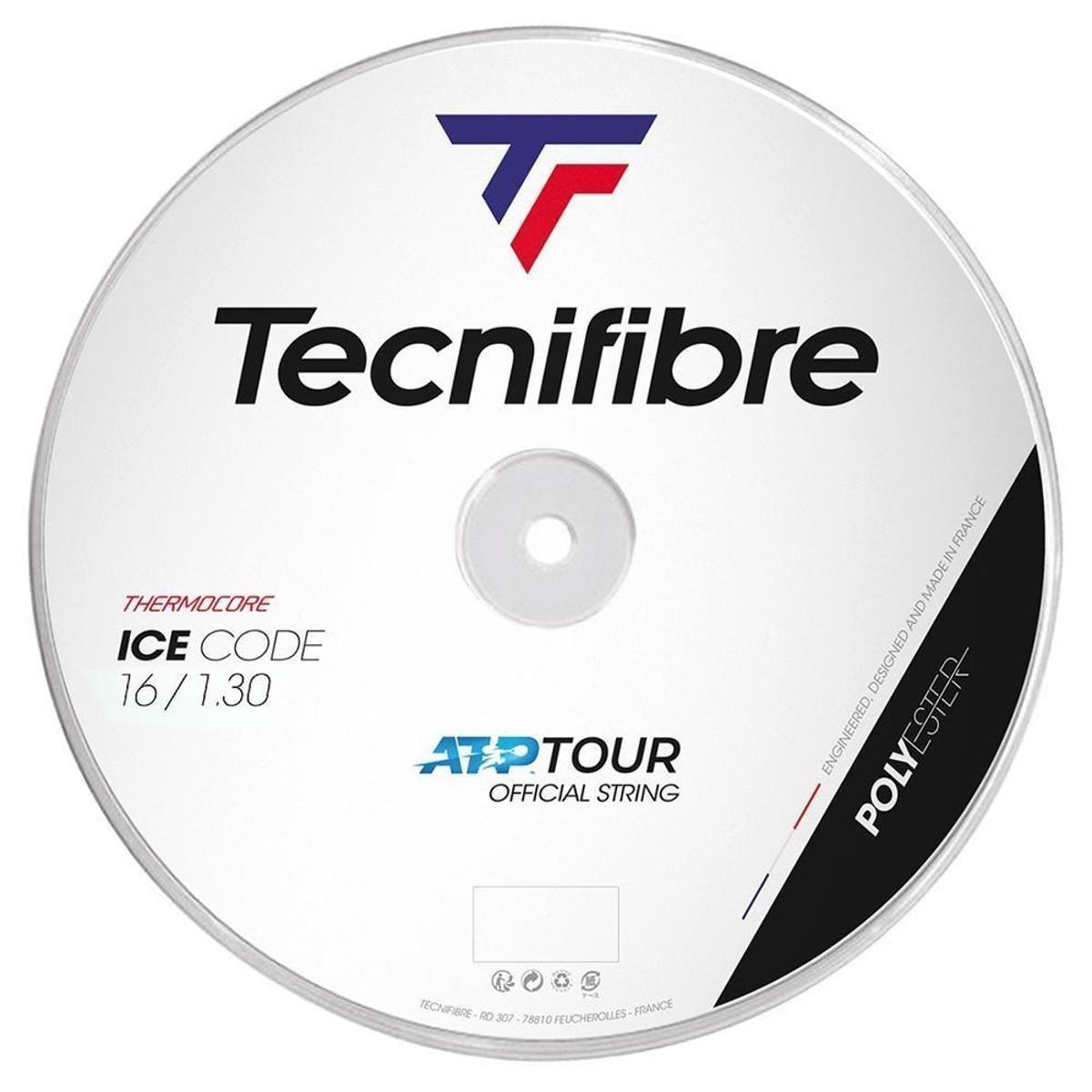 Miniatura Corda Tecnifibre Ice Code 16L 1.30mm Branca Rolo 200m