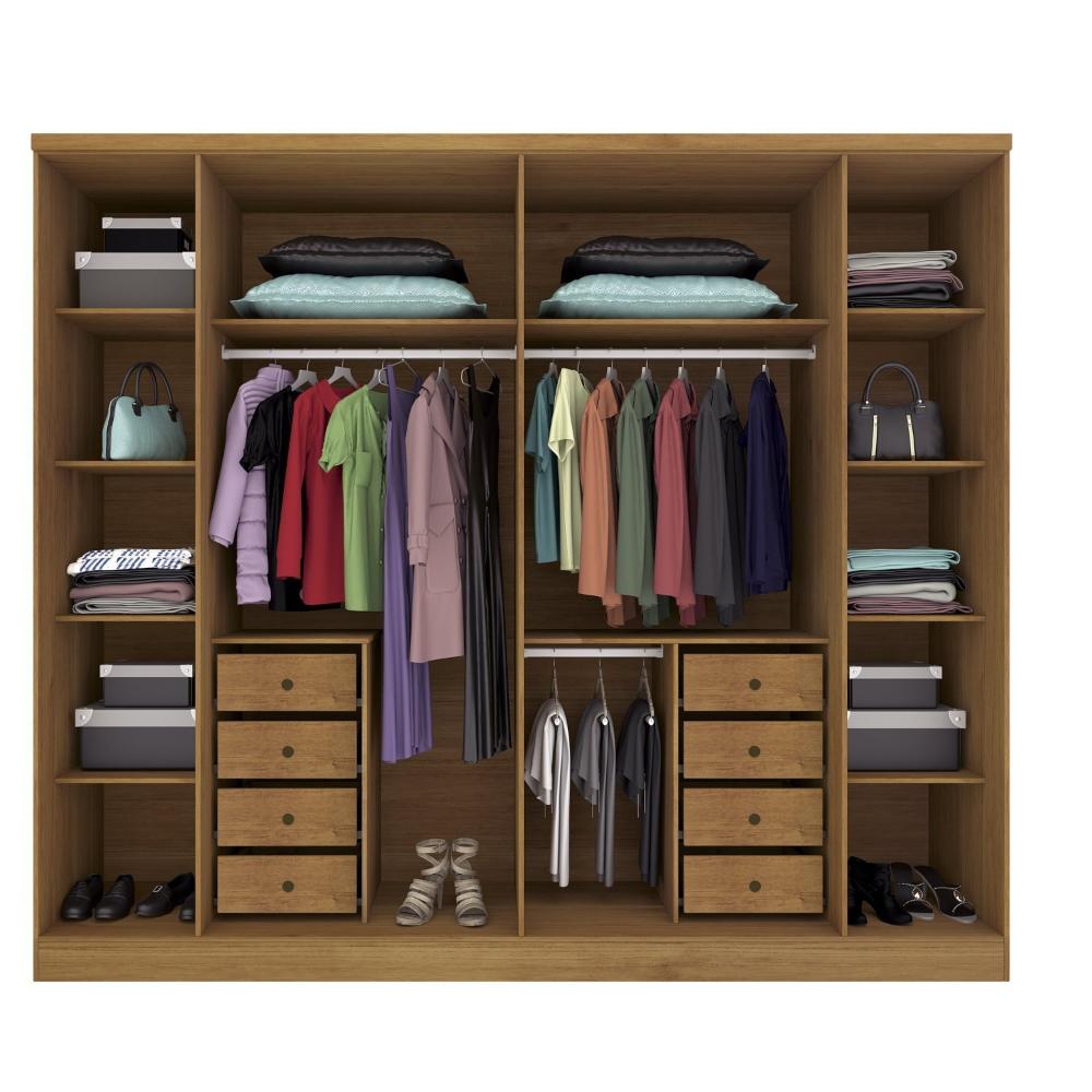 Miniatura Guarda Roupa Casal 6 Portas 8 Gavetas Portugal Espresso Móveis Cinamomo