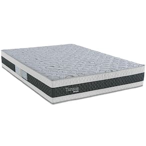 Miniatura Colchão de Casal Biflex Turquia com Molas Ensacadas e Pillow Inn 30x138x188cm - Branco e Grafite