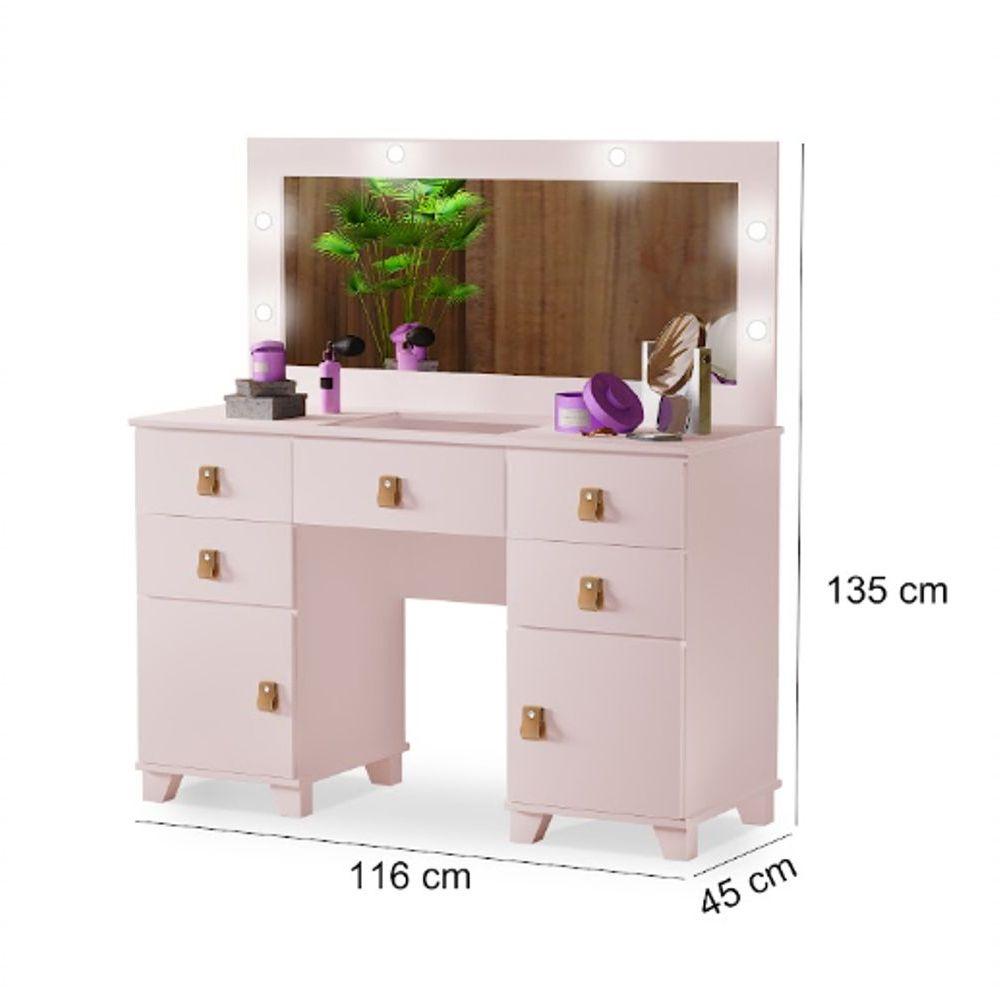 Miniatura Cararim Com 5 Gavetas 2 Portas + Led Gaveta Com Colmeia