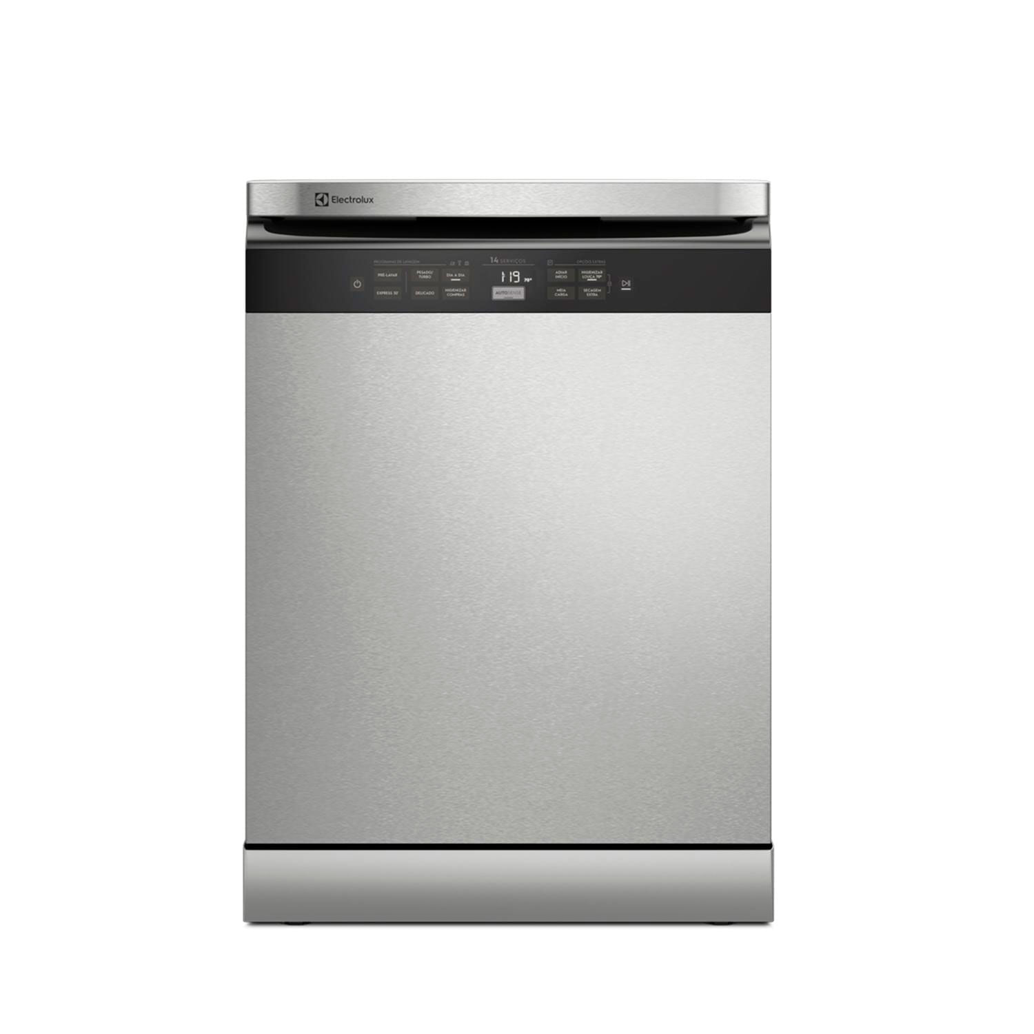Miniatura Lava-Louças Electrolux com a porta Inox, 14 Serviços, 07 Programas de Lavagem e Função Higienizar Compras - LL14X 110