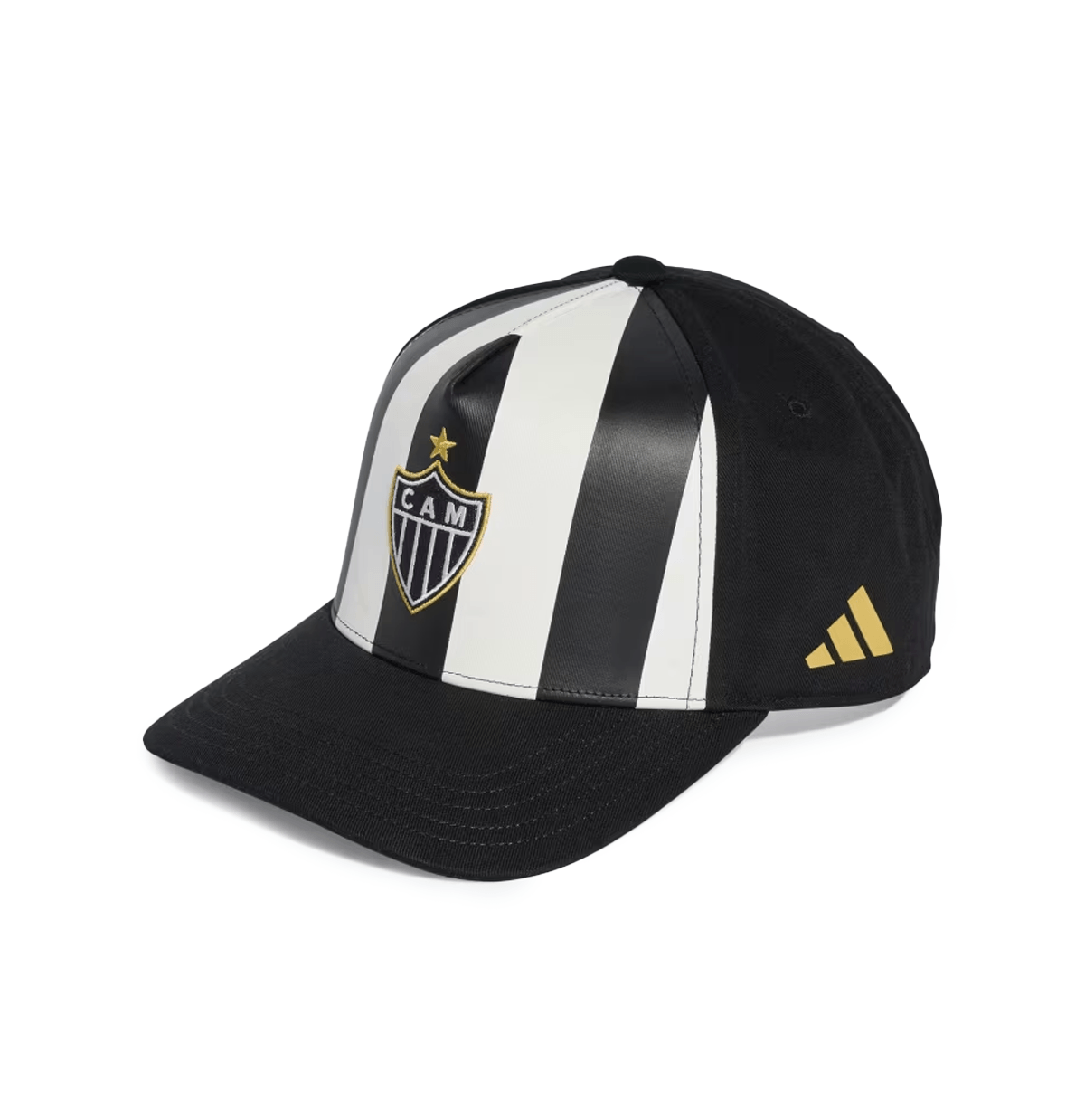 Miniatura Boné Preto e Branco adidas Atlético Mineiro 2025 Feminino