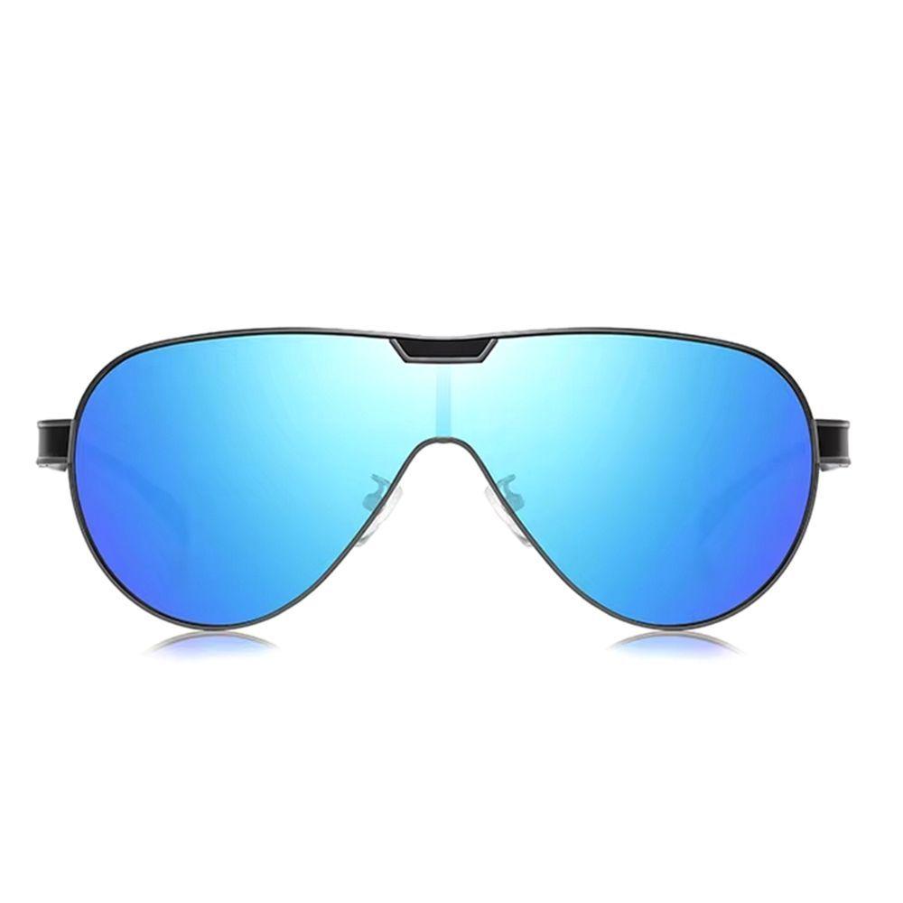 Miniatura Óculos De Sol Masculino Com Lentes Polarizadas Design Esportivo Azul