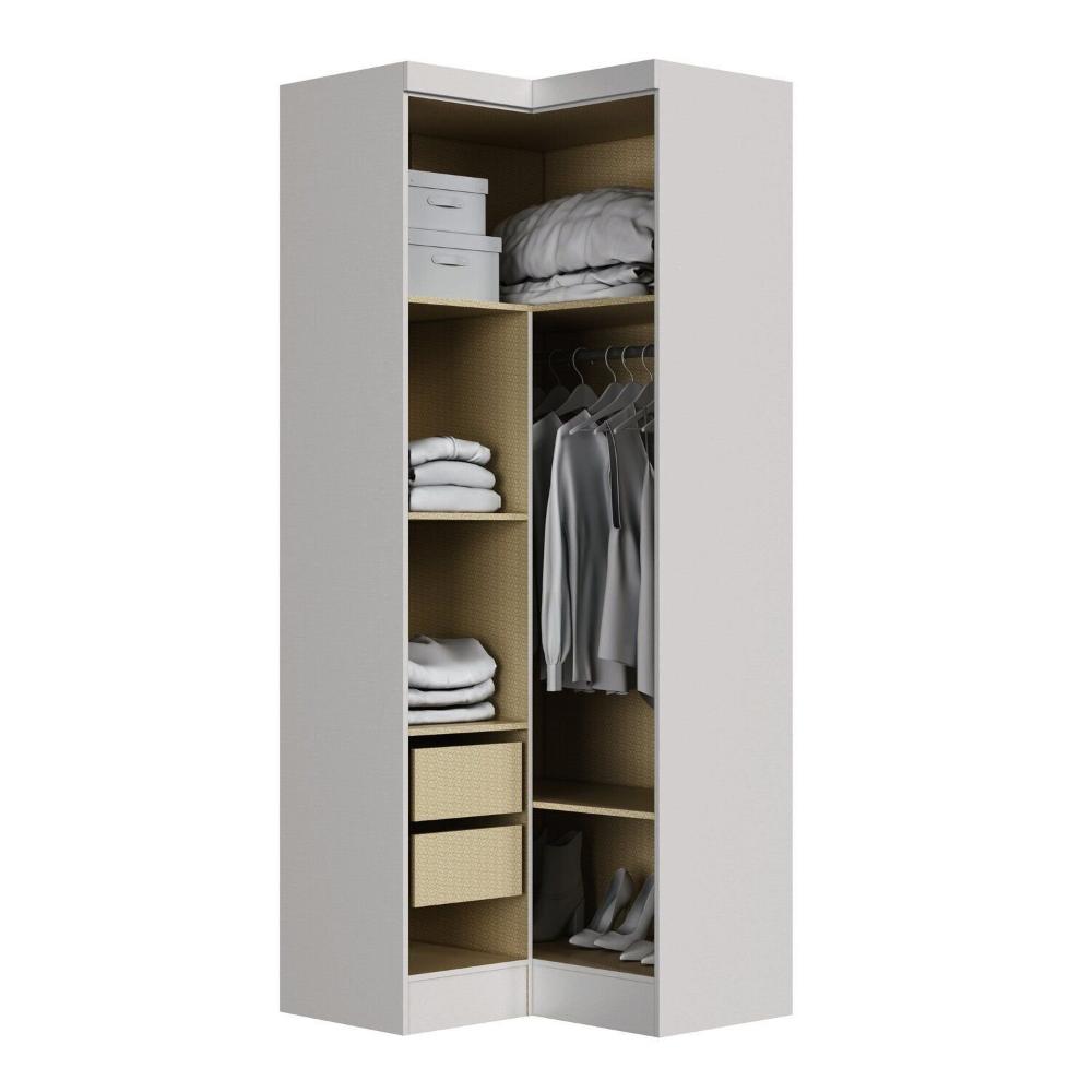 Guarda-roupa Infantil Modulado 6 Peças Infinity Branco Line/Duna