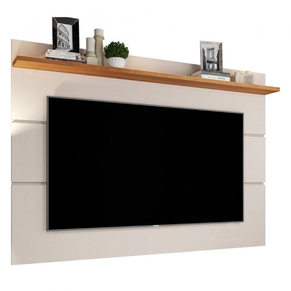 Miniatura Conjunto Rack Vivare Wood e Painel para TV até 60 polegadas Vivare 1.6 Off White Nature Móveis Germai Off White Nature