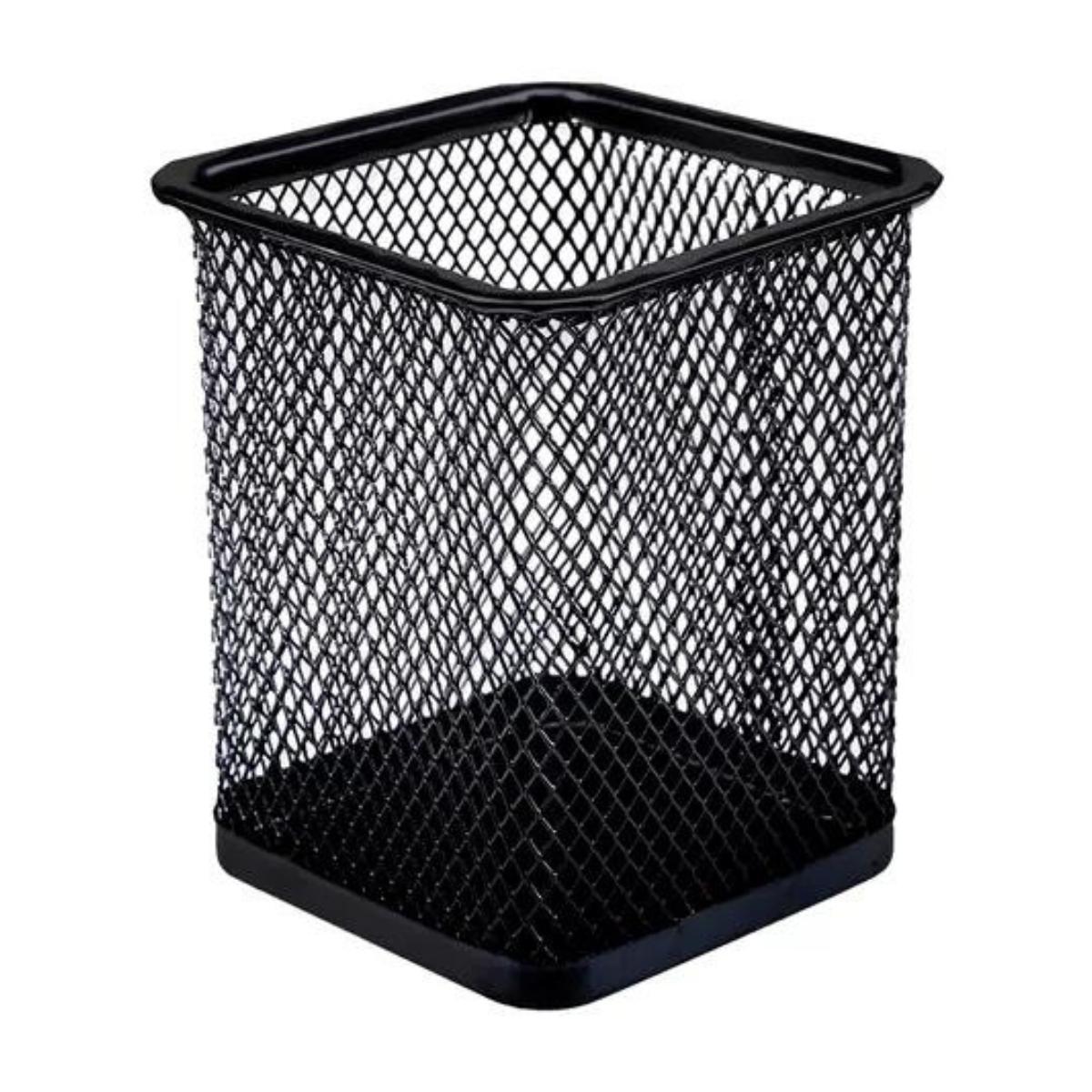 Miniatura Kit 6 Organizador De Escrivaninha Metal Preto - Quadrado