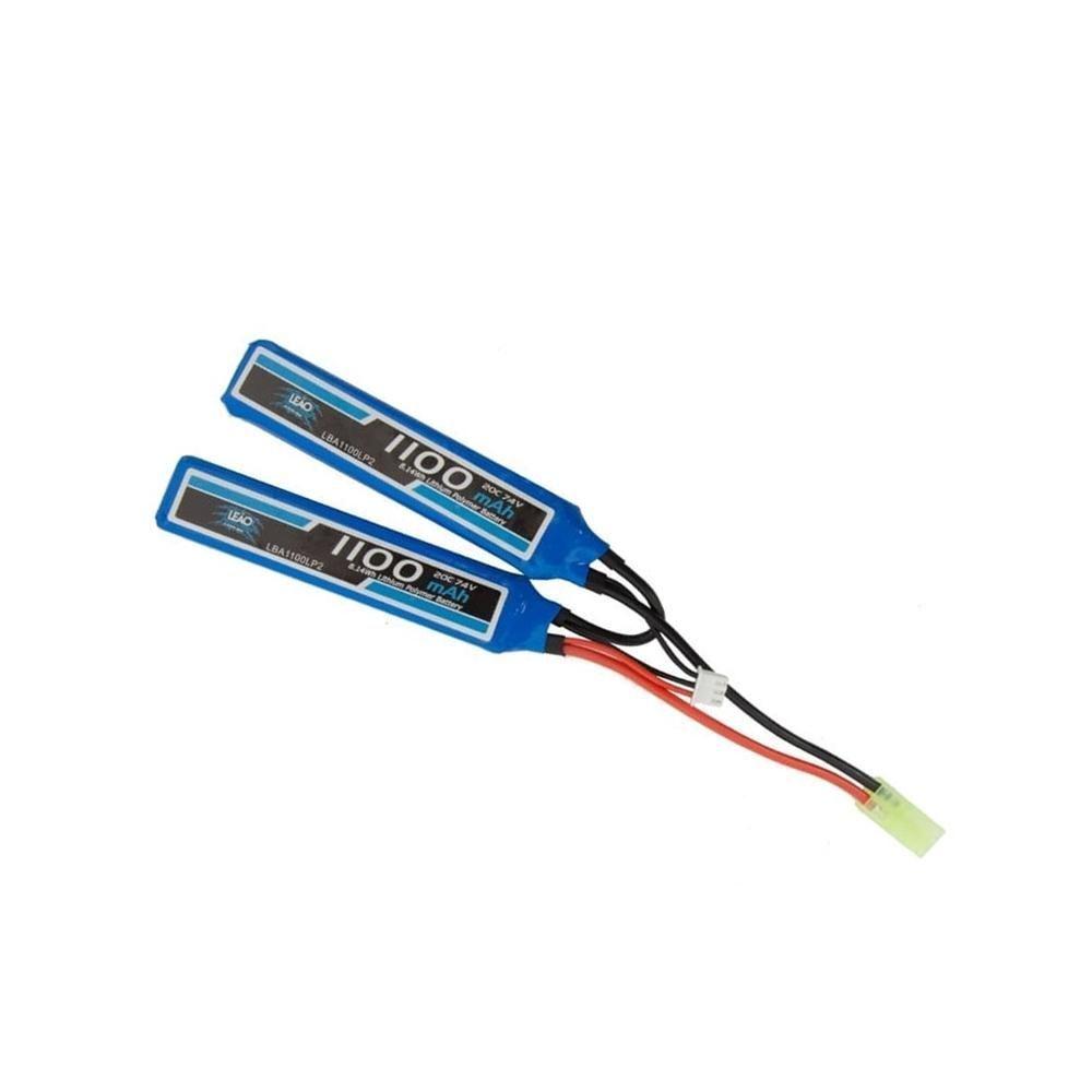 Miniatura Bateria De Airsoft Lipo 7.4v 2s 1100mah - Leão