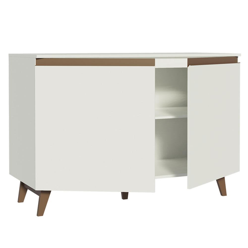 Miniatura Balcão Armário de Cozinha Cantinho do Café 2 Portas Branco Reims Madesa Branco