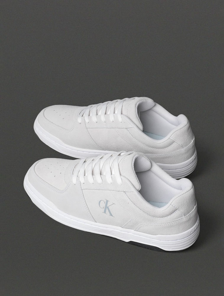 Miniatura Tênis Masculino Court Camurça Calvin Klein Jeans - Off White Tênis Masculino Court Camurça Calvin Klein Jeans Off White 38