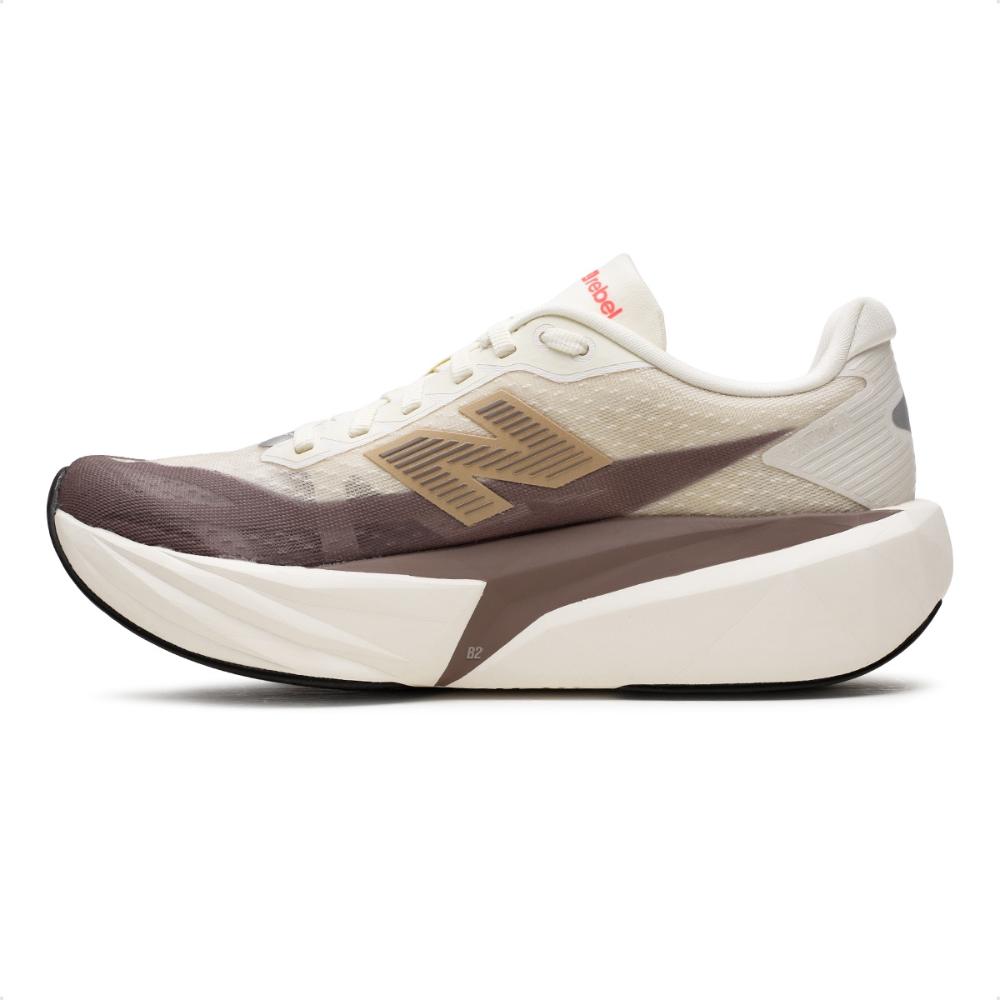 Miniatura Tenis New Balance Fuelcell Rebel V5 Feminino Bege / Marrom - 34