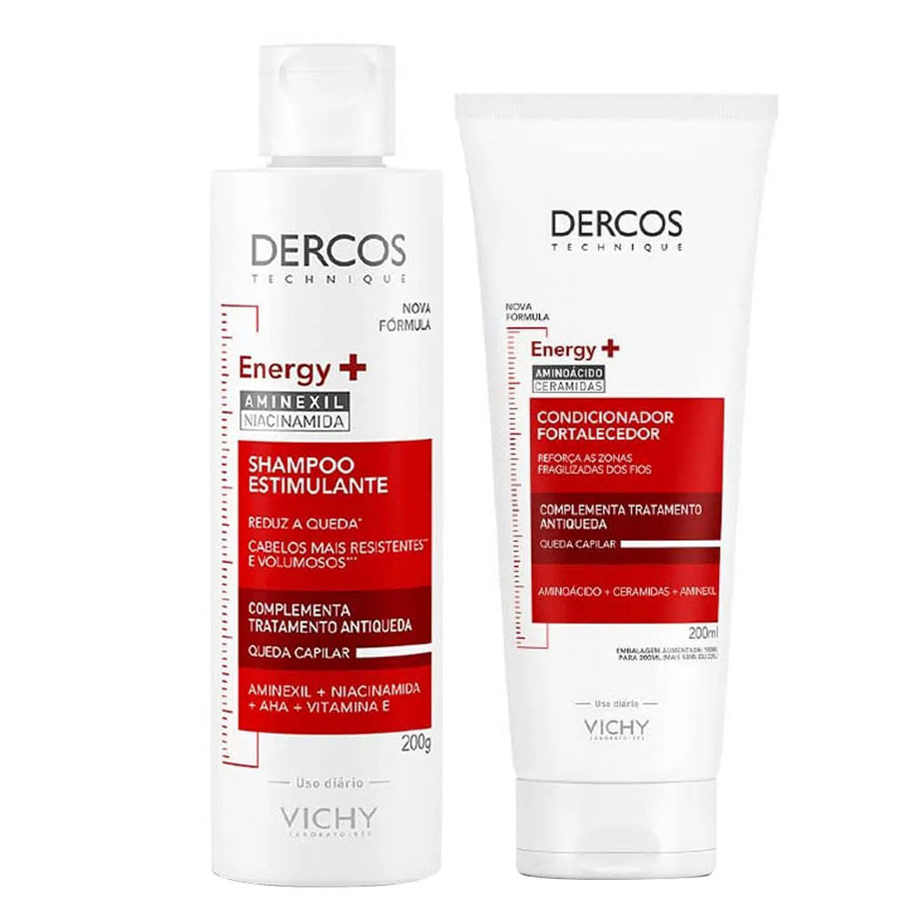 Miniatura Vichy Dercos Kit – Shampoo Estimulante + Condicionador Energizante Antiqueda Kit