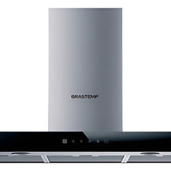 Miniatura Coifa De Parede 90Cm Touch On Glass Vidro 220V - Brastemp