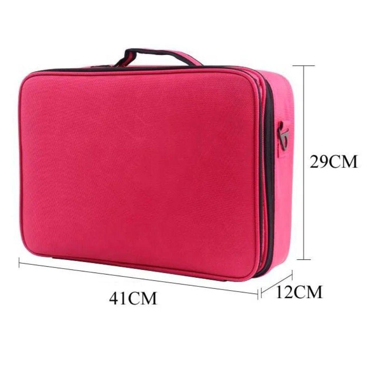 Maleta Mala Bolsa Maquiagem Profissional Make Divisória Base