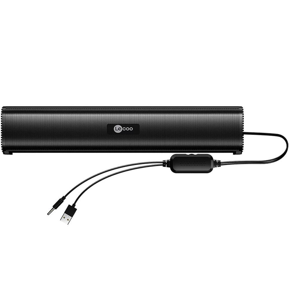 Miniatura Soundbar Lecoo 2.0 P2 Alimentação Usb Drive, 6W, Lecoo Ds107