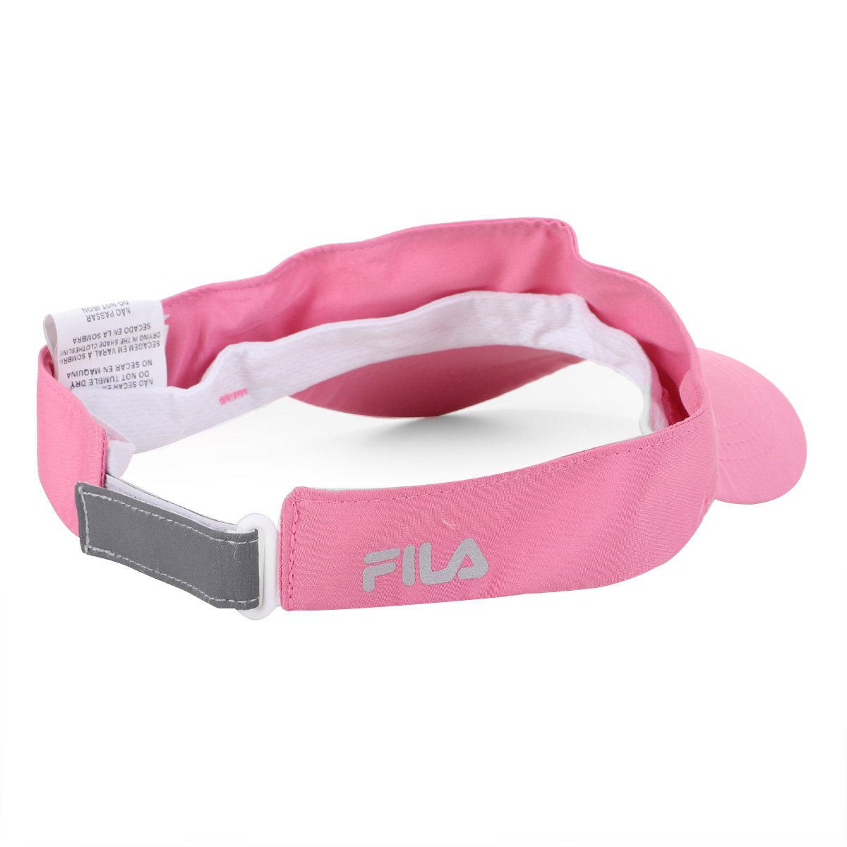 Miniatura Viseira Fila Aba Curva Strapback Running Rosa