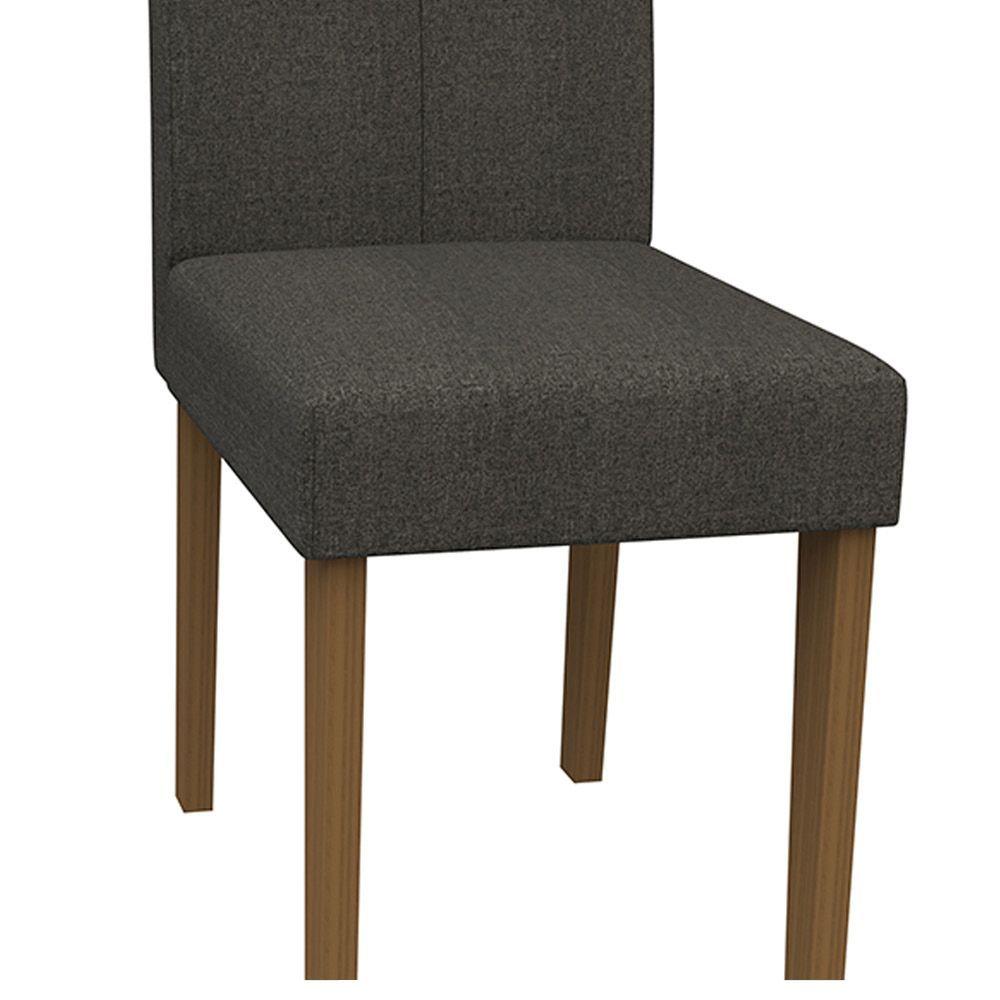 Kit 04 Cadeiras De Jantar Júlia Linho Cinza Ln03 D'rossi