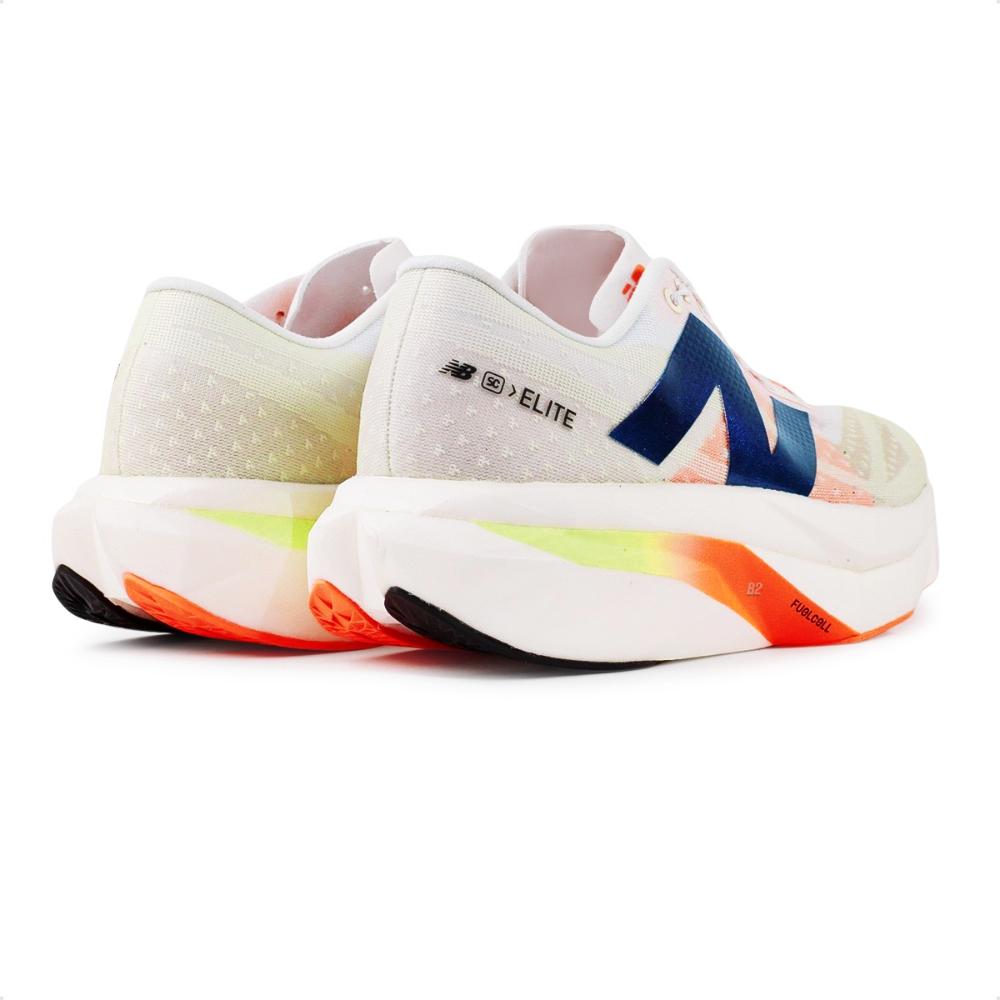 Miniatura Tenis New Balance Fuelcell Supercomp Elite V4 Masculino Bege / Laranja - 41