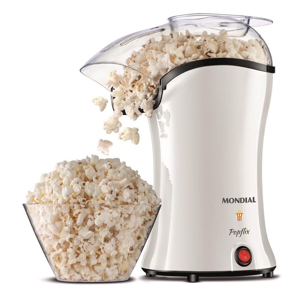 Miniatura Pipoqueira Elétrica Pp-04 Popflix Branca 1200W Mondial 127V 100 g - Branco - Pipoqueira elétrica - Mondial - Popflix pp-04 - Pipoqueira - 1200 w - 127v - 127 v