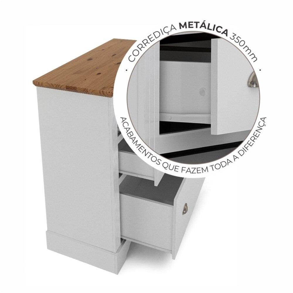 Cômoda Édez Kopenhagen, 4 Gavetas, Off White