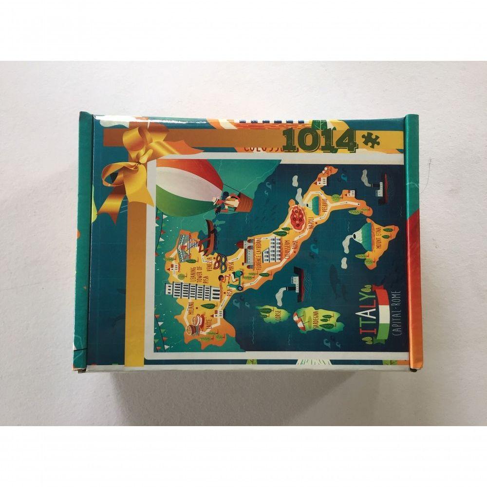 Miniatura Quebra Cabeça Mapa Ilustração Da Itália 78 X 78cm - 676 Pçs
