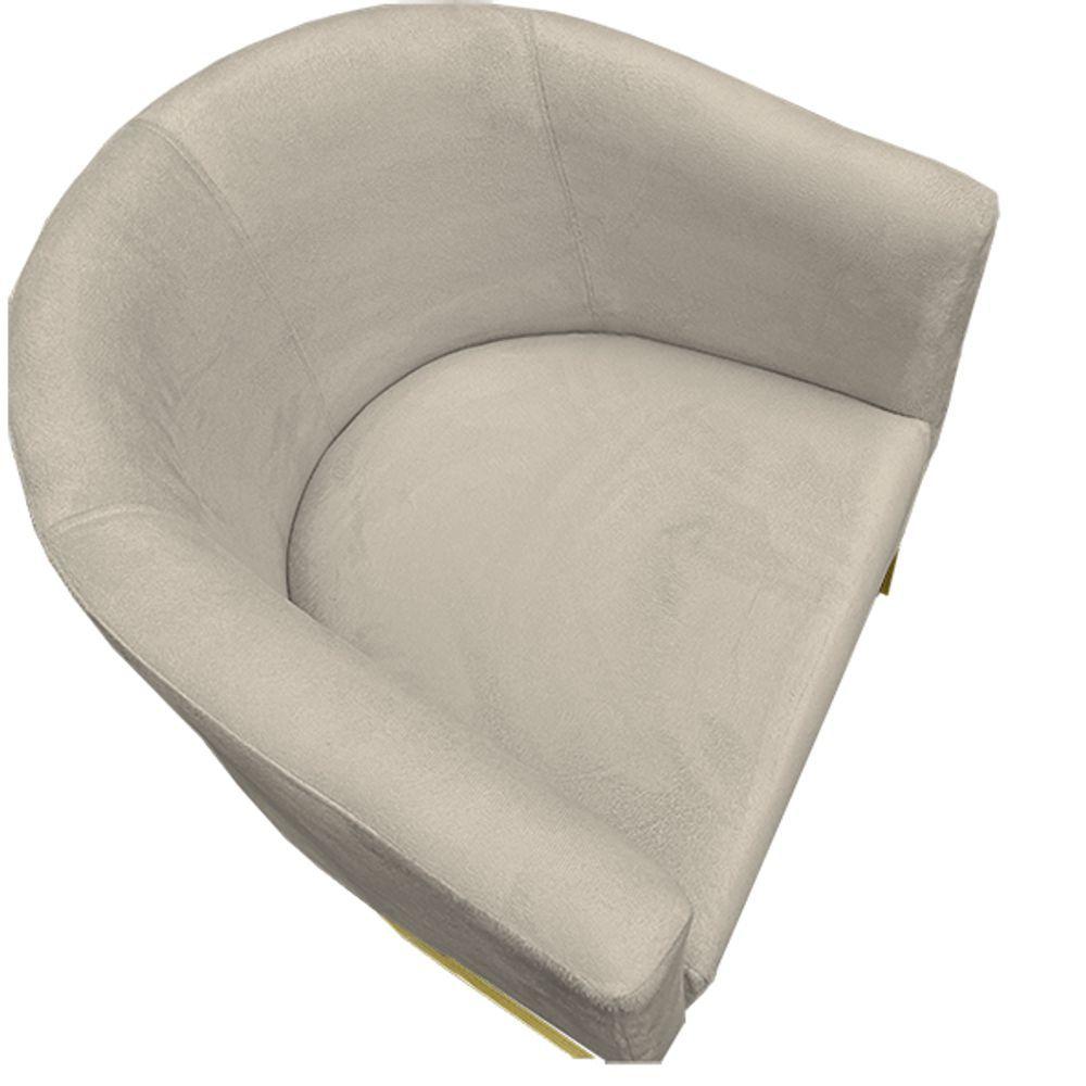 Miniatura Poltrona Paola Base De Ferro Sued Bege D'classe Decor