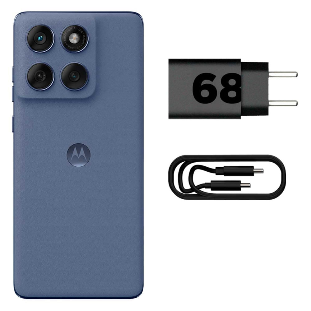 Smartphone Motorola Edge 60 Fusion 5G 256GB 16GB (8GB RAM+8GB Ram Boost) 50MP Sony AI Camera IP68 NFC Cinza