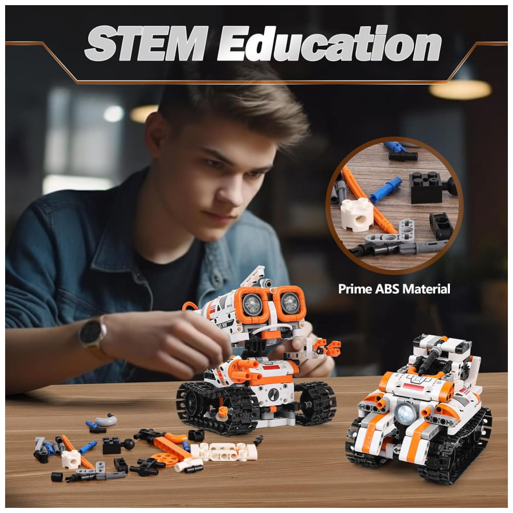 Kit de Robótica STEM para Crianças de 8 a 12 Anos: Montagem de Robôs 3 em 1 com Controle Remoto por APP e Programação, Projetos Científicos ,Kyanio
