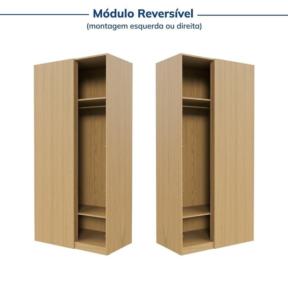 Módulo de Canto Linear Closet sem Porta Jade Cabecasa Madeiramadeira Avelã