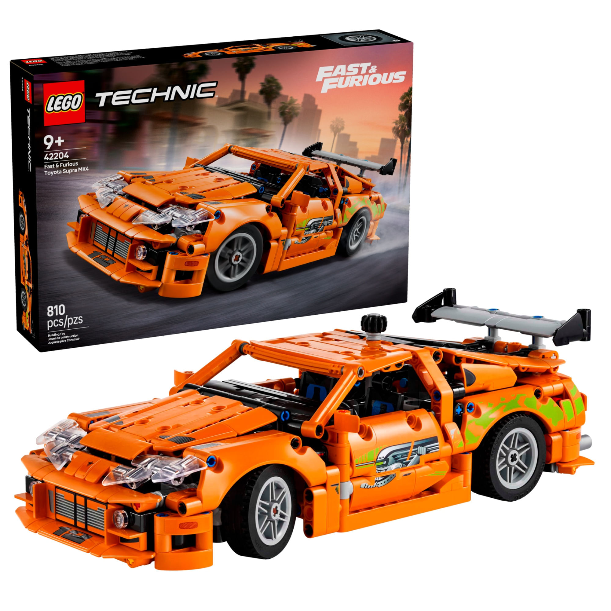 Miniatura LEGO Technic - Toyota Supra MK4 de Velozes e Furiosos