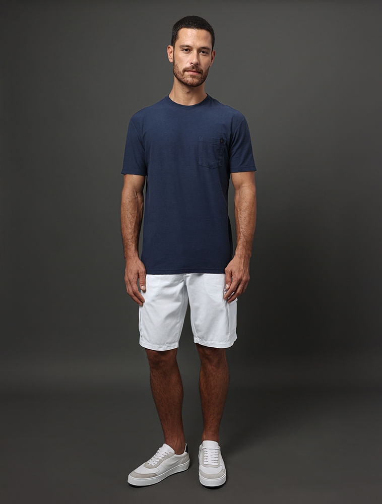 Miniatura Camiseta Masculina Flamê Com Bolso Calvin Klein Jeans - Marinho Camiseta Masculina Flamê Com Bolso Calvin Klein Jeans Marinho g