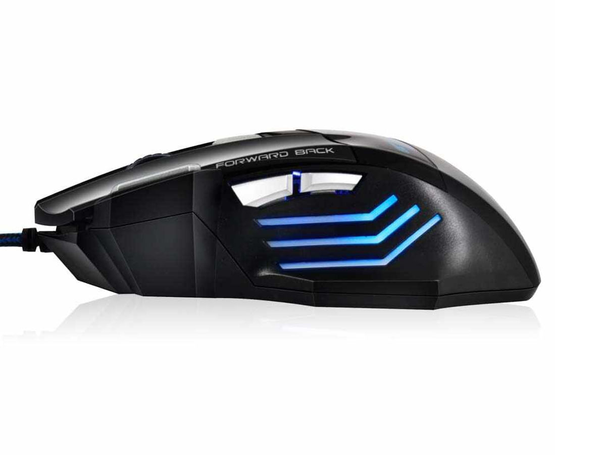 Miniatura Mouse Gamer Laser X7 3200dpi Usb Led 7 Botões Pro T18