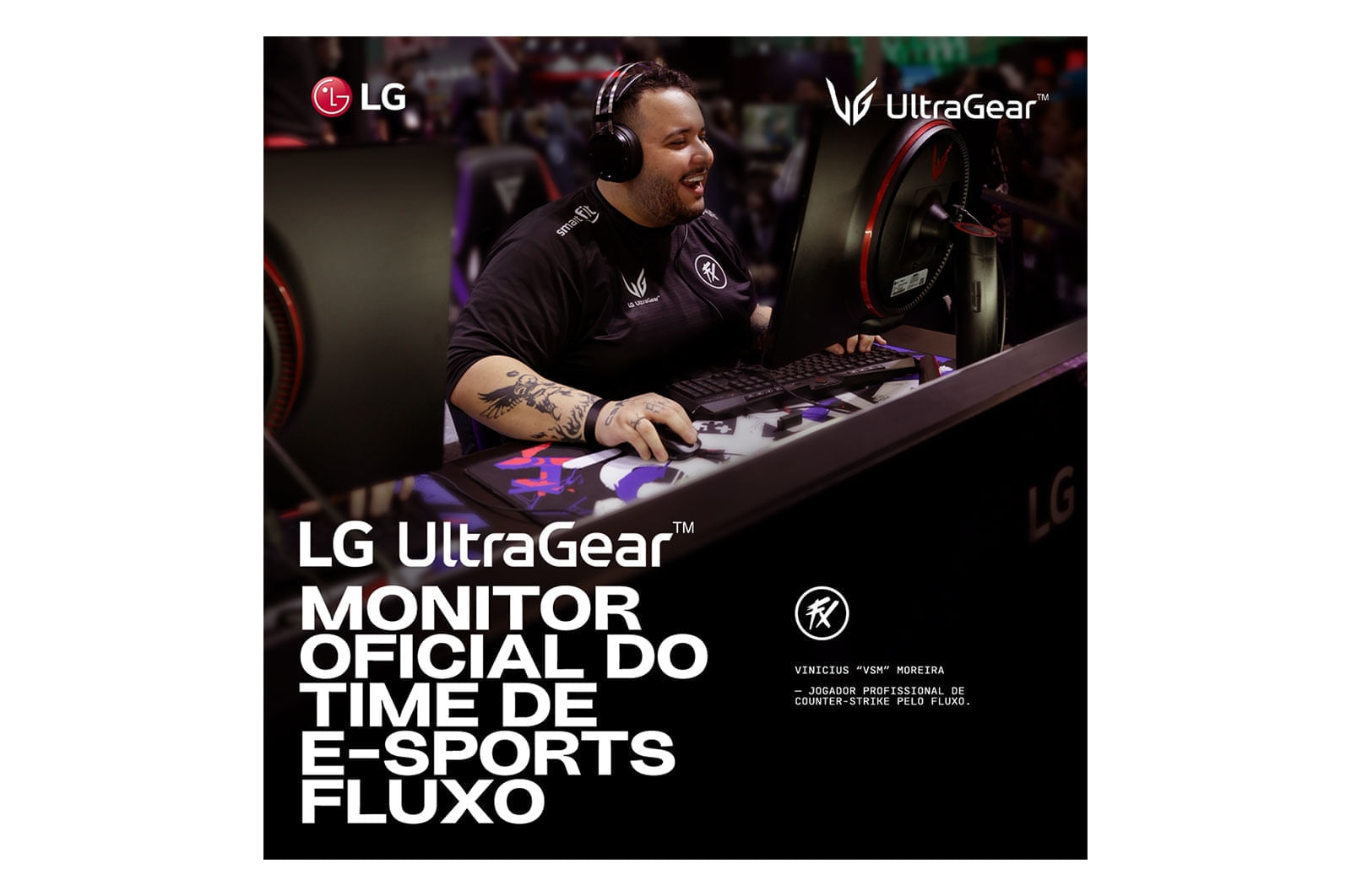 Miniatura Monitor Gamer LG UltraGear OLED – Tela OLED 27”, QHD, HDR400, True black, 1.5M:1, 240Hz, 0,03ms (GtG), NVIDIA® G-SYNC® – 27GS95QE-B